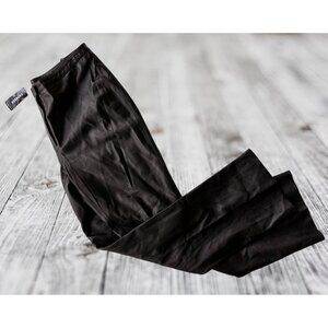 VTG Express World Black Leather Pants Size 11/12 High Rise Straight Leg …